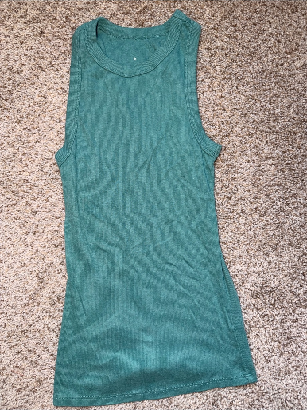 a new day Teal Ribbed Sleeveless Tank Top